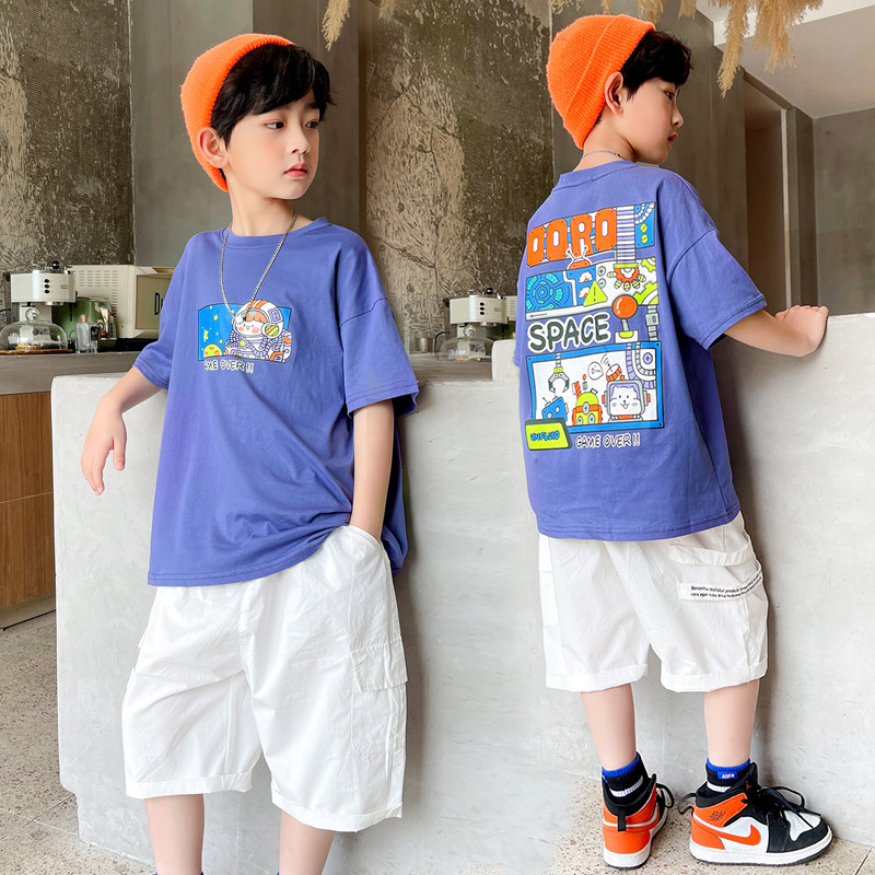 Summer Dairy Children's Summer Summer Summer 2022 New Children's Trend Short Sleeve Boys Cool