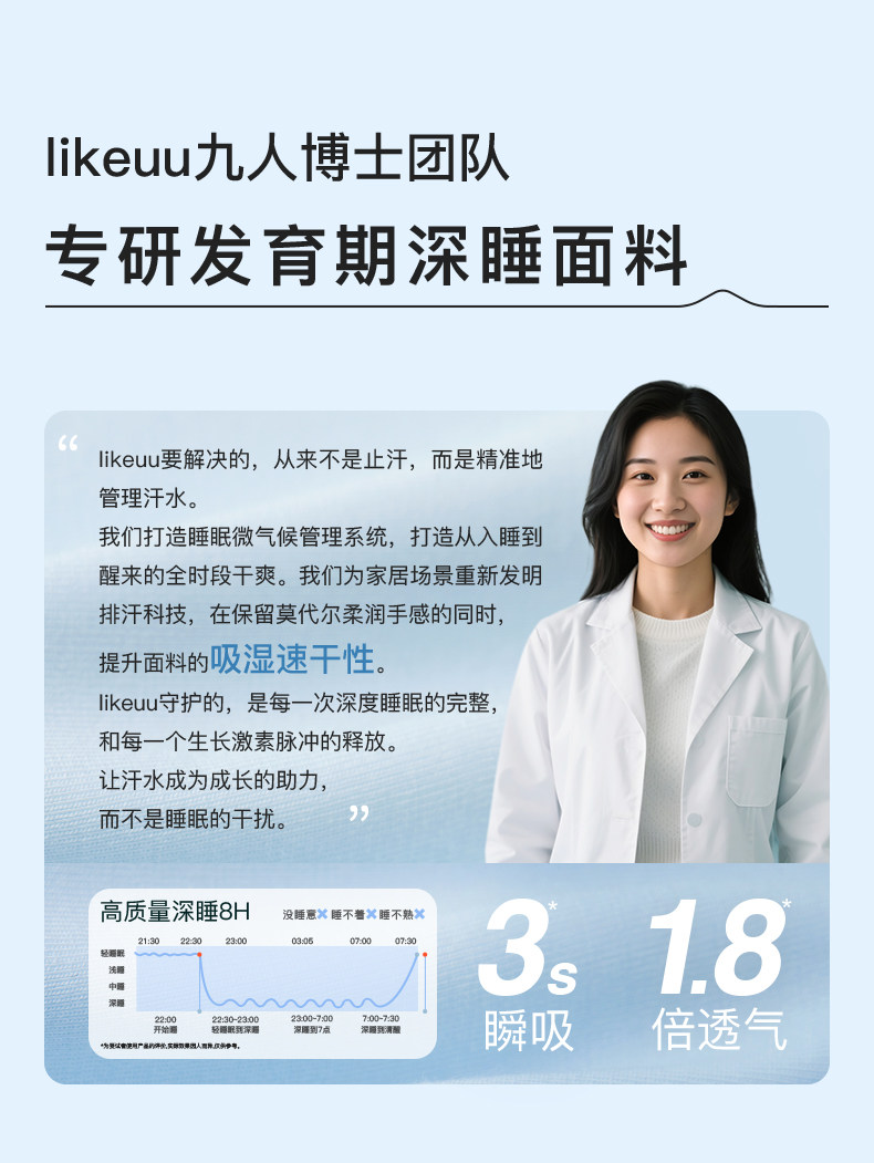 【朱丹推荐】likeuu儿童睡衣男女孩家居服2026新款亲子莫代尔睡裙 — 5