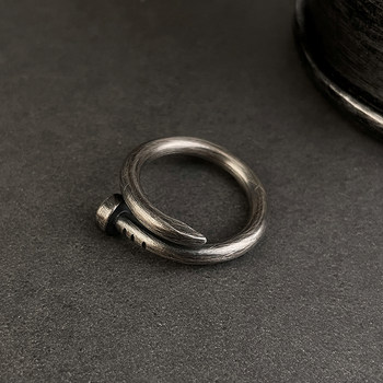 S999 pure silver nail ring original niche