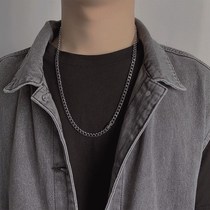 Platinum necklace mens neck jewelry small items Yi Qianxi couple niche couple niche design sense New