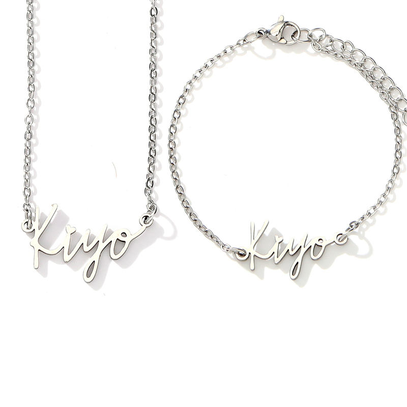 Tf Fourth Generation Family Zuo Qiheng Kiyo English Name Necklace Bracelet Stainless Steel Fan Support Birthday Gift Tf Fourth Generation Family Zuo Qiheng Kiyo English Name Necklace Bracelet Stainless Steel Fan Support Birthday Gift