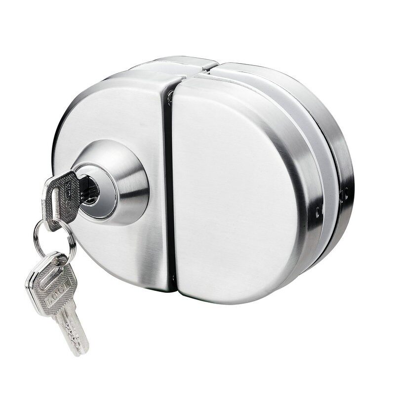 Special glass door lock push-pull glass lock double door drill-free stainless steel shop central lock single door double door lock