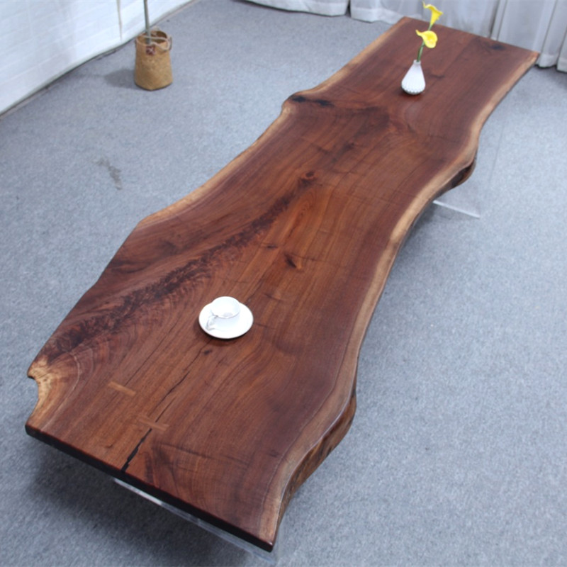North American Black Walnuts Wood Solid Wood Large Plate Minima Table Modern Tea Table Natural Side Log Desk Desk Whole Board