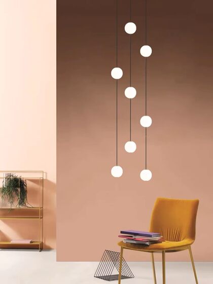Modern Minimalist Staircase Chandelier Loft Duplex Villa Staircase Light Luxury Minimalist Art Long Pendant Light