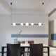 Restaurant Chandelier, Duplex Loft Villa Apartment, Study Room, Tea Room, Bar, Nordic Light Luxury Modern Minimalist Linear Chandelier