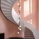 Staircase Chandelier Villa Duplex Loft Open-Air Spiral Staircase Hollow Attic Sloped Ceiling Nordic Modern Minimalist Chandelier