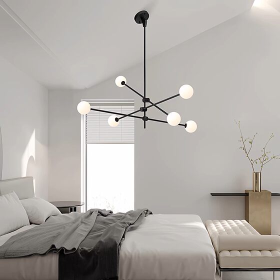 Living Room Chandelier, Bedroom, Dining Room, Study, Tea Room Chandelier, Loft Sloped Ceiling Duplex Loft Simple Modern Magic Bean Lamp