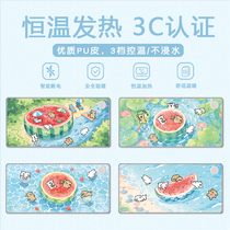 Little White Dog Heated Mouse Pad Extra Large Cute Cartoon Winter Hand Warmer Office Computer Keyboard Winter Desktop Pad