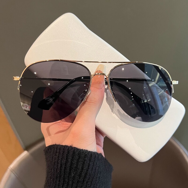 Kellen Dany France [Designer] Sunglasses for Men and Women, Uv Protection, Half-Frame Aviator Sunglasses