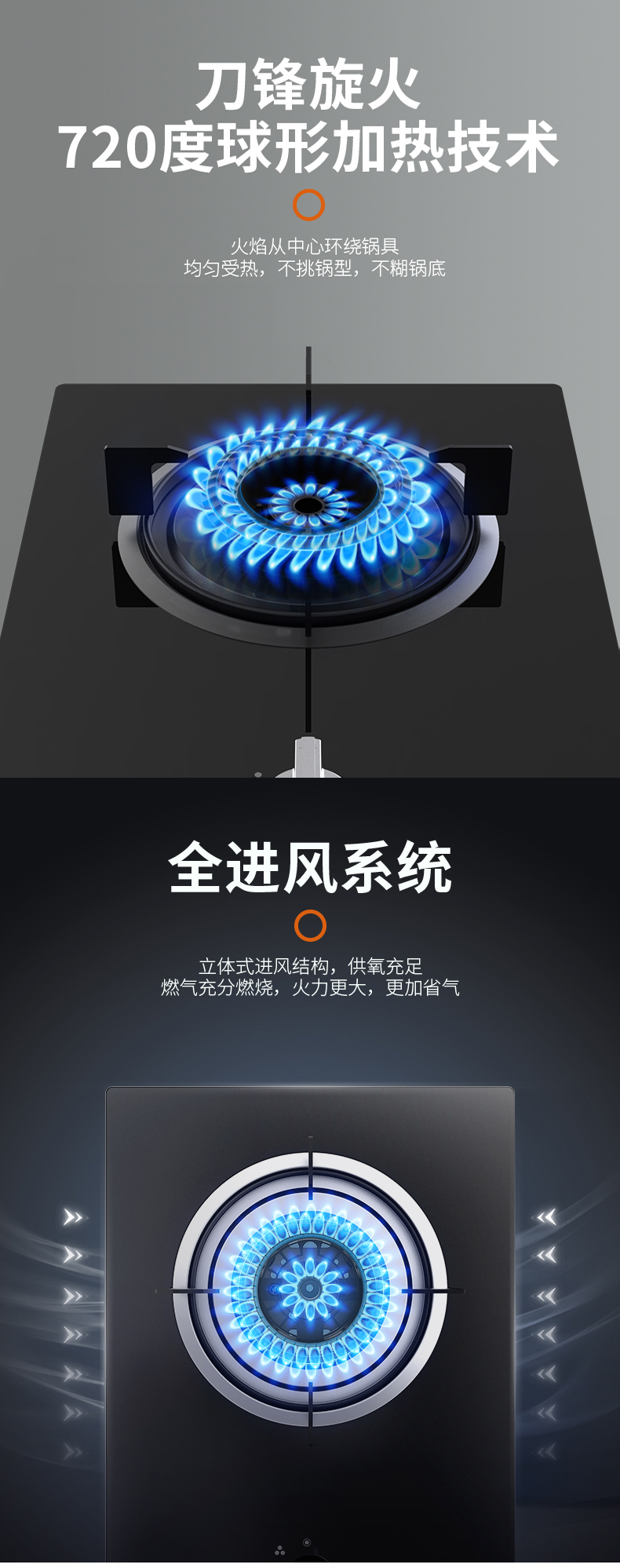 九阳 CZ115 4.8K火力 台嵌两用 煤气单灶 图4