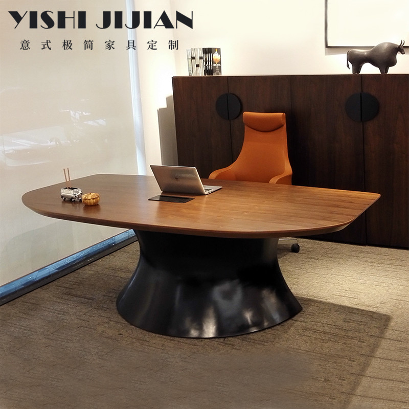 Italian personality desk boss table master design paint creative desk computer desk walnut custom