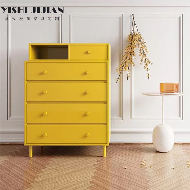 Italian minimalist creative drawer storage cabinet Nordic style chest of drawers side cabinet simple modern personality paint customization