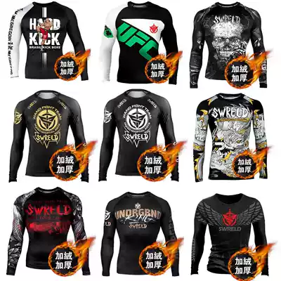 Venom autumn and winter plus velvet tights long sleeve men's sports high-speed fast-dry basketball running boxing Sanda suit customization