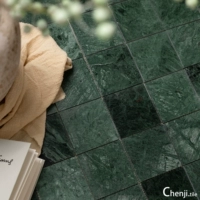 Ретро индийский зеленый камень квадратной мозаика кухня для ванной