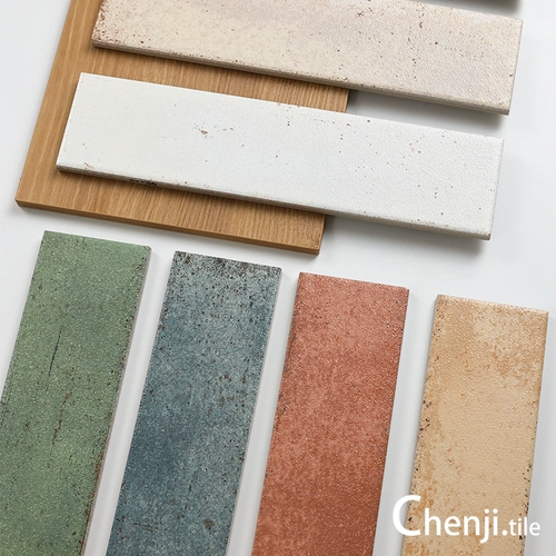 Ретро -ржавчатая конфеты глазурь с зерновой внешней стеной плитка вилла антикварная плитка фон стены стены магазин керамическая плитка