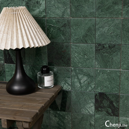 Ретро индийский зеленый камень квадратной мозаика кухня для ванной