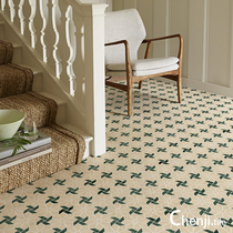 Retro Hong Kong style green stone puzzle mosaic wall sticker bar art tile bathroom bathroom kitchen tile