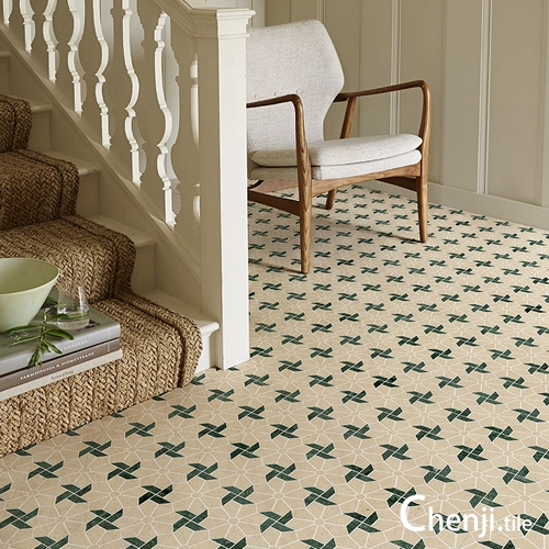 Ретро Гонконг в стиле темно -зеленый камень головоломка мозаика настенная наклейка бар арт кирпич ванная кухня кирпич