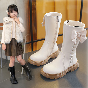 Girls' Boots, Children's Long Princess Boots, 2025 Winter New Style, Girls' High Boots, Student Double Cotton Martin Boots