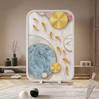 Nordic modern simple screen partition living room entrance bedroom mobile light luxury nine fish office cover home screen