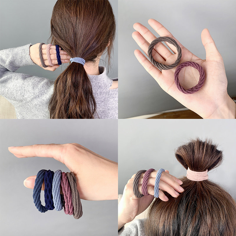 Rubber ring Zhair grown-up female Korean version Fashion Zaghama late hair Hair Circles Hair Circles Daily small crowdskin gluten