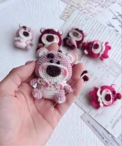 (Shop 3435) Strawberry Bear Brooch Crochet Hook Needle Diagrams Antidiy Handmade Electronic Version Crochet Woven Tutorial Doll
