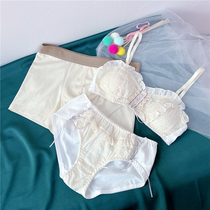Its all limen no steel ring breathable couple underwear three suits one man and one woman lovers bra bra pure cotton