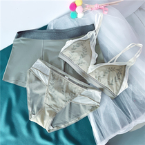 Its all limen no steel ring loversunderwear three sets with bra pure cotton lovers underwear one man and one woman lovers