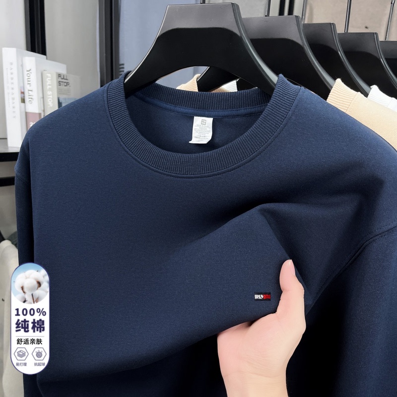 Special Offer Genuine Tommy Pure Cotton Sweatshirt Men's Round Neck Autumn and Winter Long-Sleeved T-Shirt Pullover Casual Embroidered Base Shirt Special Offer Genuine Tommy Pure Cotton Sweatshirt Men's Round Neck Autumn and Winter Long-Sleeved T-Shirt Pullover Casual Embroidered Base Shirt