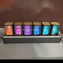rgb intended glow tube clock LED clock glow clock retro table clock living-room pendulum piece fashion modern night light alarm clock