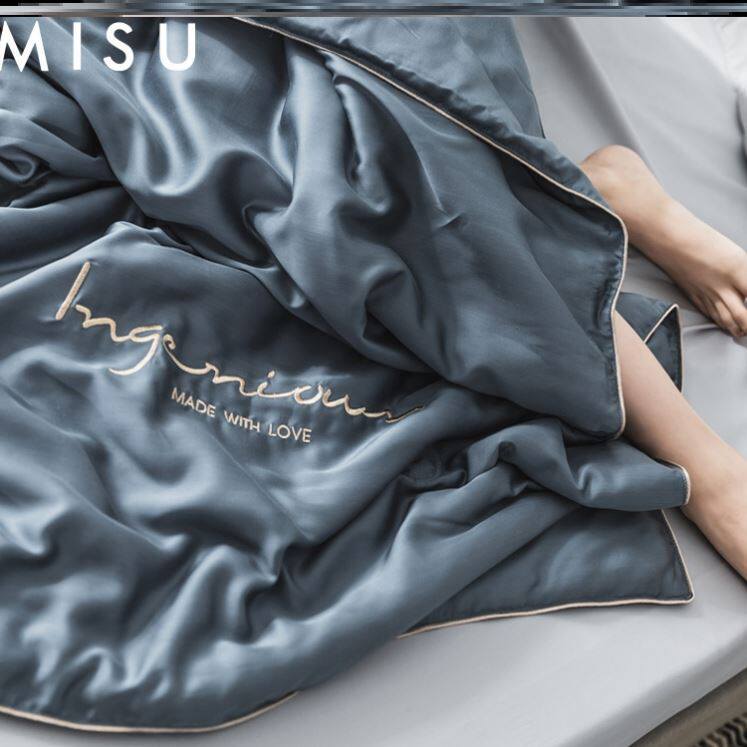 Add water starry sky silk summer cool quilted by air conditioning by thin section Quilt Four Pieces Spring Autumn Single Double Ice Silk Washable