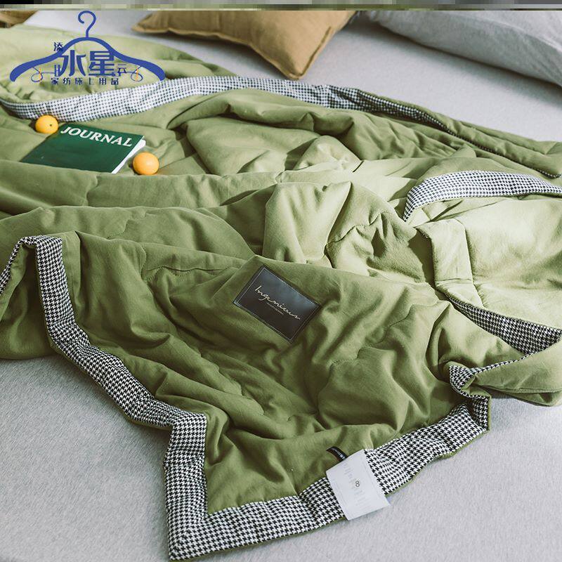 Add Mercury Cloud ins Nordic minimalist Japan-style gig summer cool by full pure cotton washed cotton machine washable air conditioning by