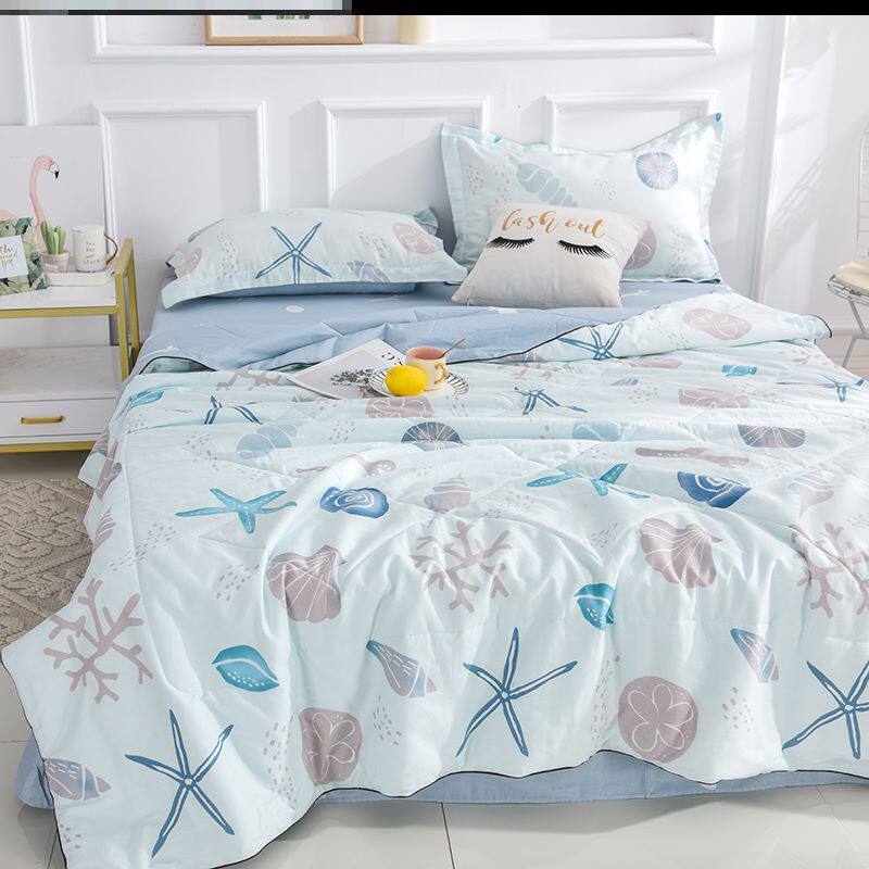 Tim Water Nebula cotton cool quilt air conditioner is summer cool quilt four-piece set summer double cotton washable machine washable
