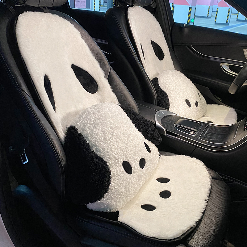 Car Cushions Winter Plush Heating Seat Cushion Four Seasons Universal Single Sheet Cartoon Puppy Car Seat Warm Girls-Taobao