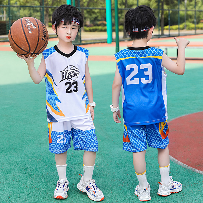 Boys summer basketball clothes quick-drying clothes new middle-aged children vest suit summer boy handsome sports jersey