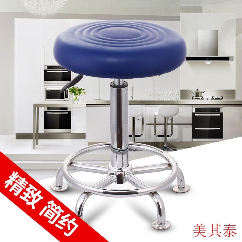  Operating Room Special Stool Lift High Foot Bar Table Solid Wood Chair Wine Home Backrest Leather Small Round Soft Face Minimalist Seat Cushion