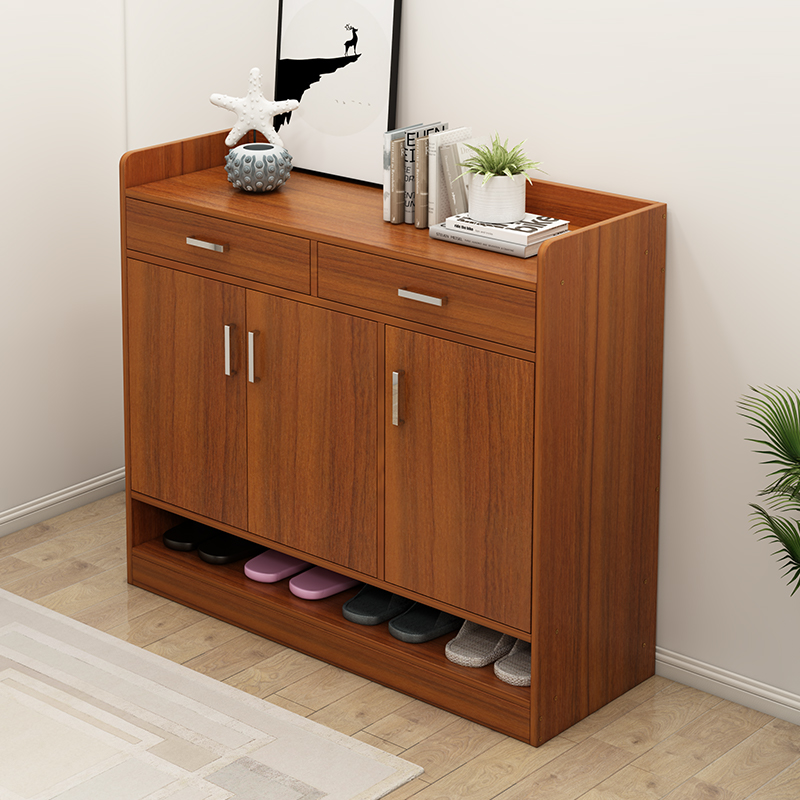 Shoes cabinet Home doordoor minimalist modern solid wood color small family style living room entrance door entry into the house in large capacity