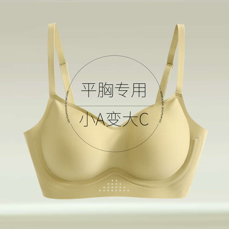 Special Bra for Flat Chests, Small Breasts Appear Larger, Thickened, No Empty Cup, Breathable, Beautiful Back, Seamless Underwear for Women, Push-Up, Anti-Sagging Bra