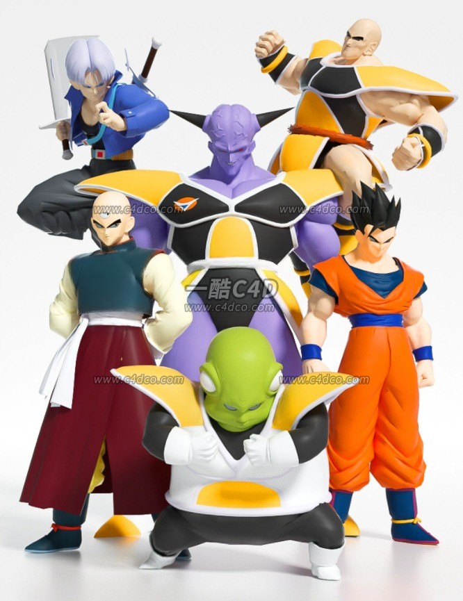 一酷C4D 七龙珠人物动漫角色3D模型