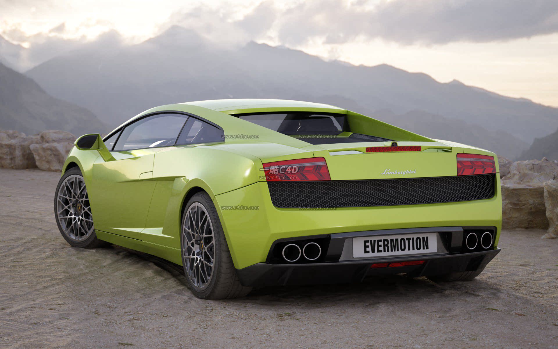 一酷C4D 兰博基尼汽车小轿车3D模型