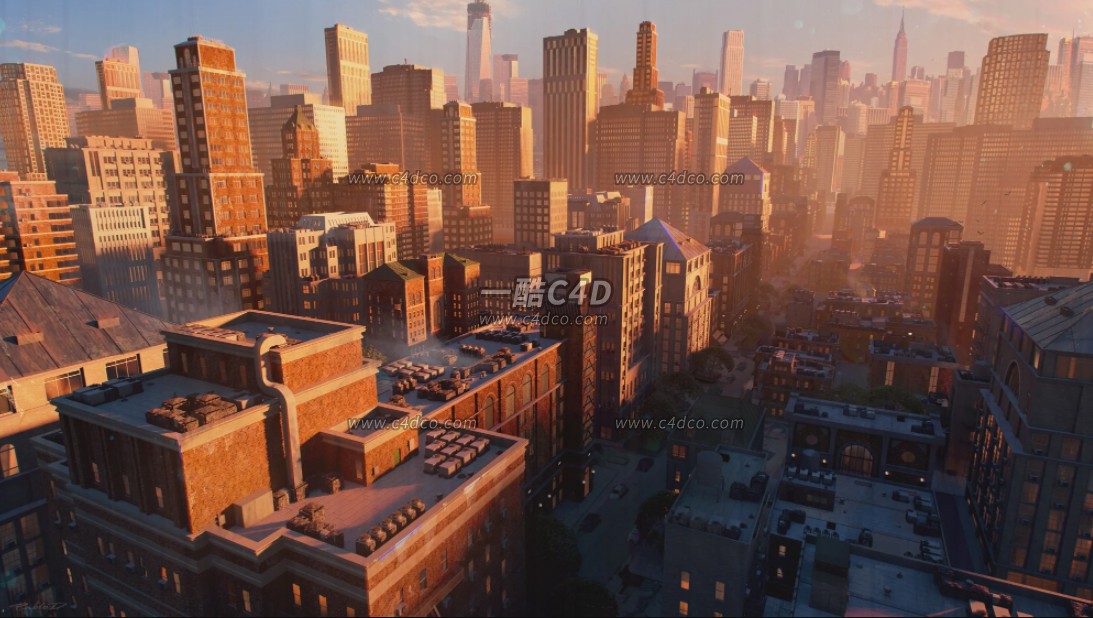 Kitbash3D资产 布鲁克林楼房建筑3D模型-Kitbash3d-Brooklyn