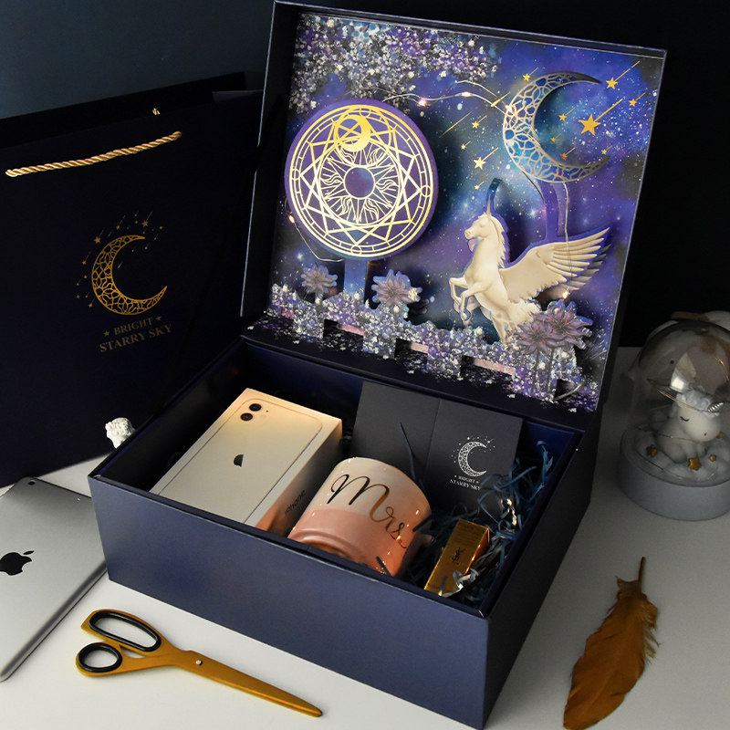 Gift Box Packaging Box Gift Box Girl Box Gift Box Gift Box Birthday Lipstick Red And Delicate Korean Version Empty Box Creative Net