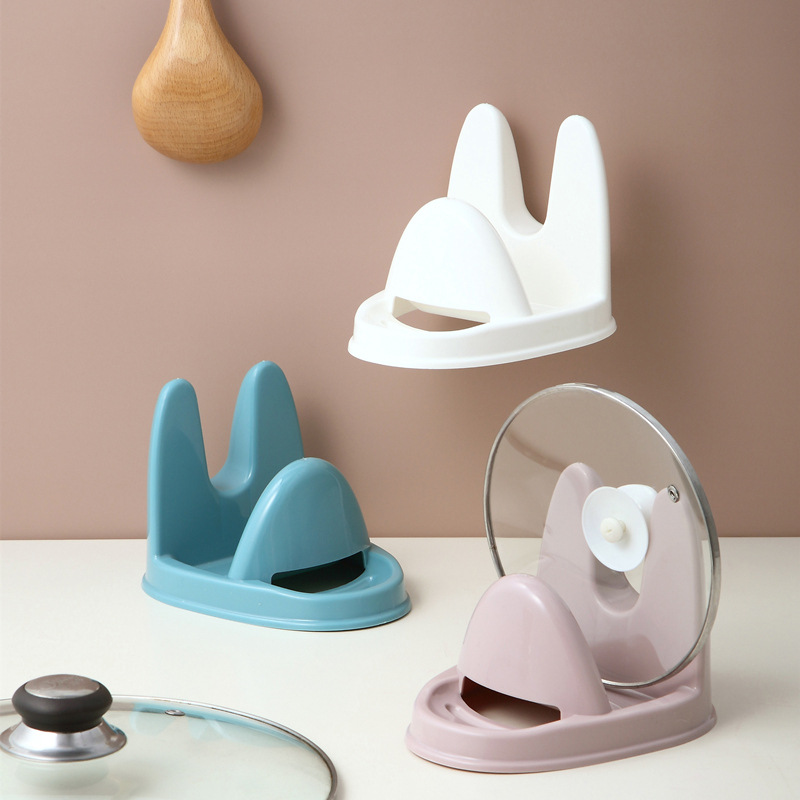 Desktop vertical pot cover rack plastic Japanese-style creative multi-functional kitchen supplies rack spoon spatula storage rack