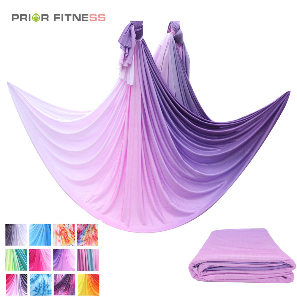 5m aerial yoga hammock color fabric home gradient color elastic sling sling swing for yoga studio