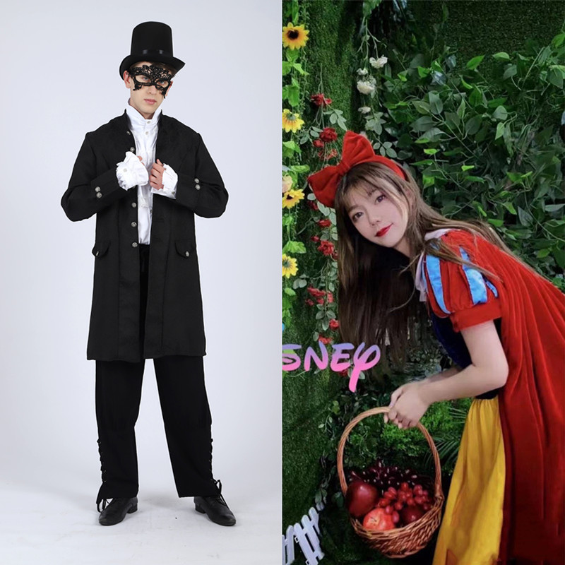 Retro Medieval Court Dress Halloween Cosplay Stage Performance Costume Prince Snow White Dress