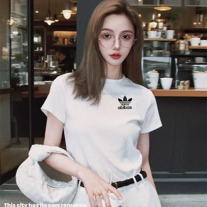 Summer Pure Cotton Short-Sleeved Women's Thin Breathable New Trendy Brand T-Shirt Casual Versatile Loose Round Neck Sports Half-Sleeve T-Shirt Summer Pure Cotton Short-Sleeved Women's Thin Breathable New Trendy Brand T-Shirt Casual Versatile Loose Round Neck Sports Half-Sleeve T-Shirt