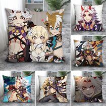 Genshin Arataki Itto peripheral pillow two-dimensional double-sided custom-made DIY student square waist cushion gift