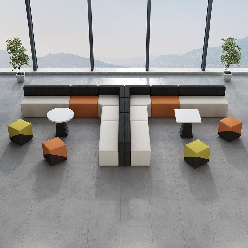 Shanghai Hengji Rest Area Sofa Tea Table Combined Reception Room Simple Leisure Waiting Booth Front Office Hall-Taobao