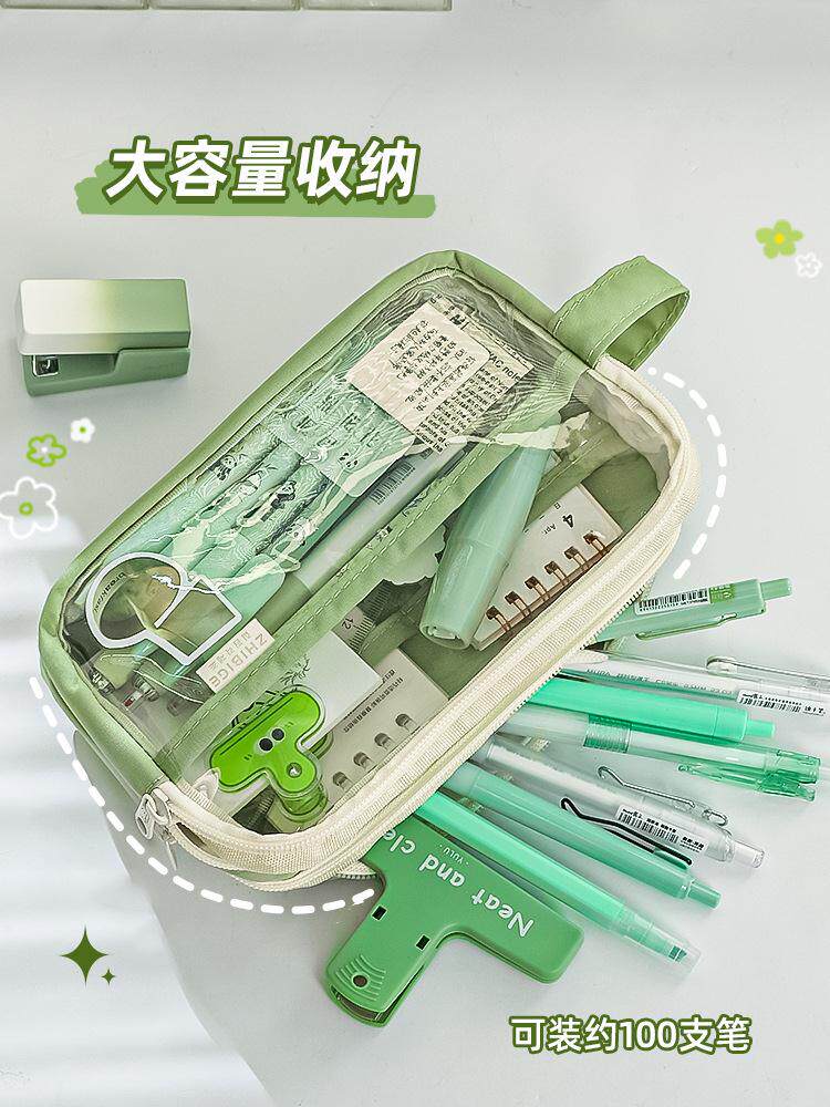 LOMO камера large capacity pencil case 3 compartment pouch pen bag doubl