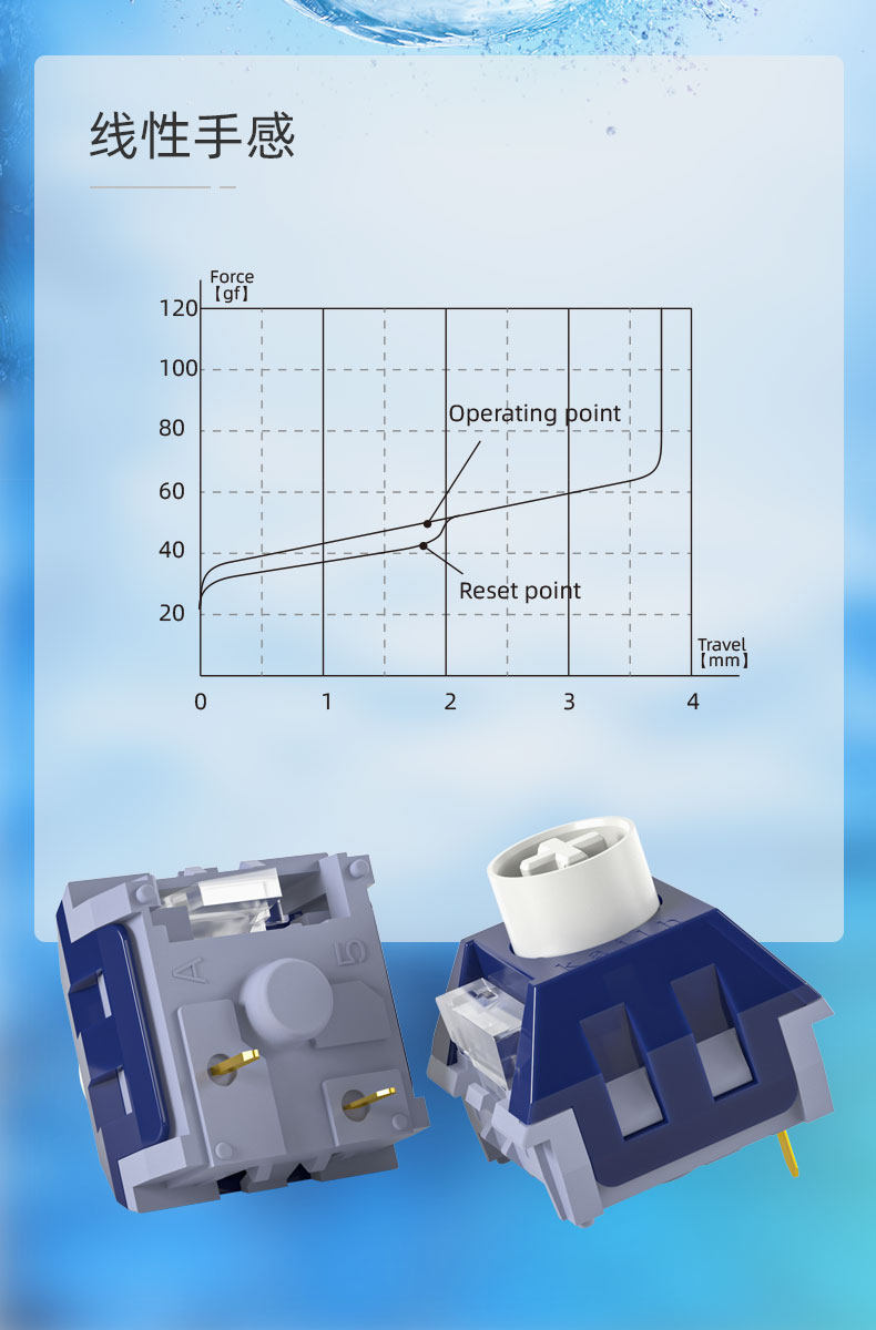 Вал 现货凯华kailh官方机械键盘轴体box深海无声静音三代线性热拔插